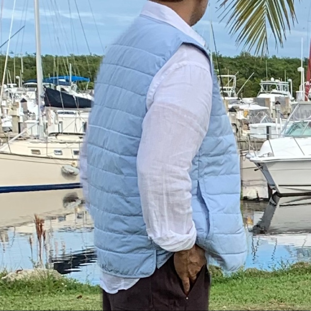 Only 1 left! NWT 🇫🇷 Les Canebiers Collarless Puffer Vest - Picture 3 of 5